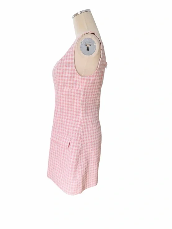 NWT Cider Pink Gingham Pocket Detail Mini Tank Dress Sz L - Picture 8 of 11